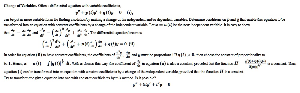 Solved Sometimes A Change Of Variable Can Help In The Chegg Com