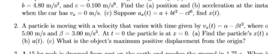 Solved: B=4.80 M   S^2, And C=0.100 M   S^6. Find The (a) Position And 