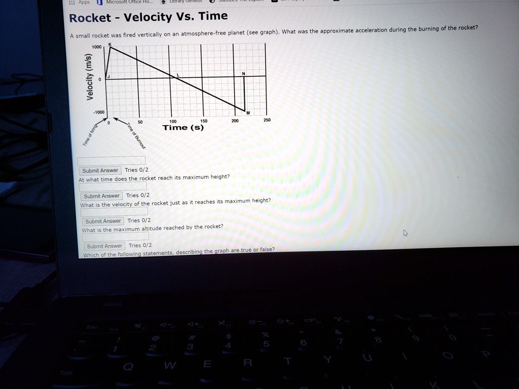 SOLVED: A small rocket was fired vertically on an atmosphere-free ...