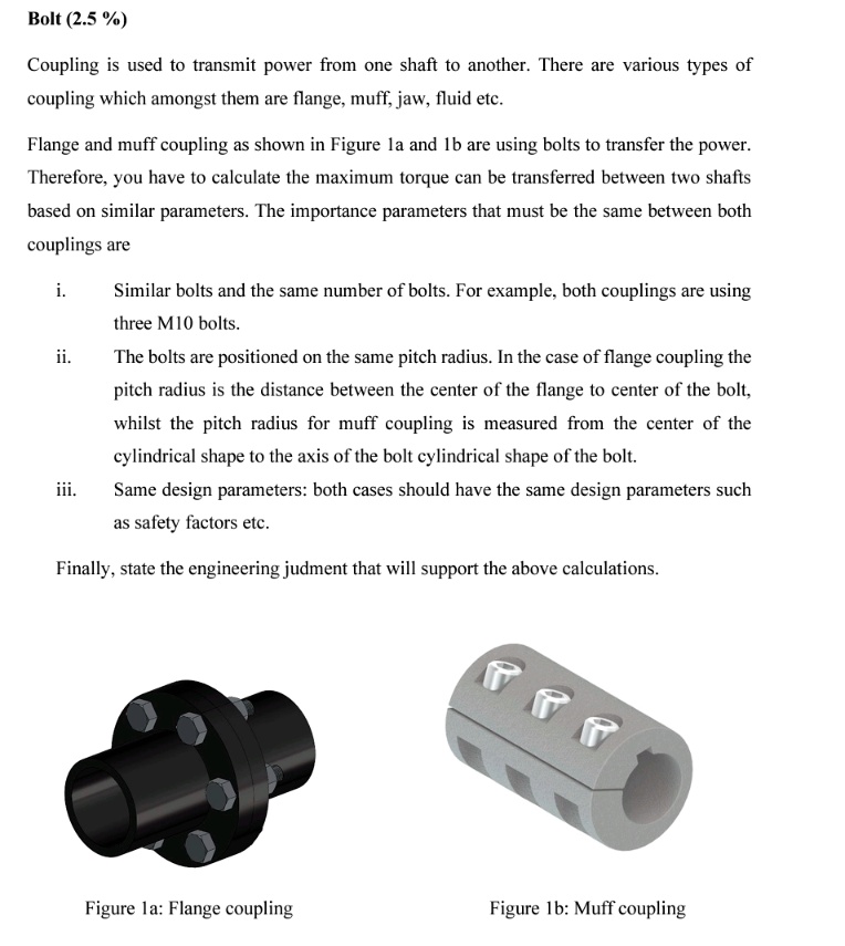 SOLVED Title Coupling and Torque Calculation for Flange and Muff