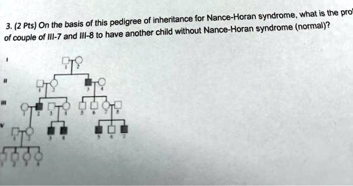 Solved Texts On The Basis Of This Pedigree Of Inheritance For Nance