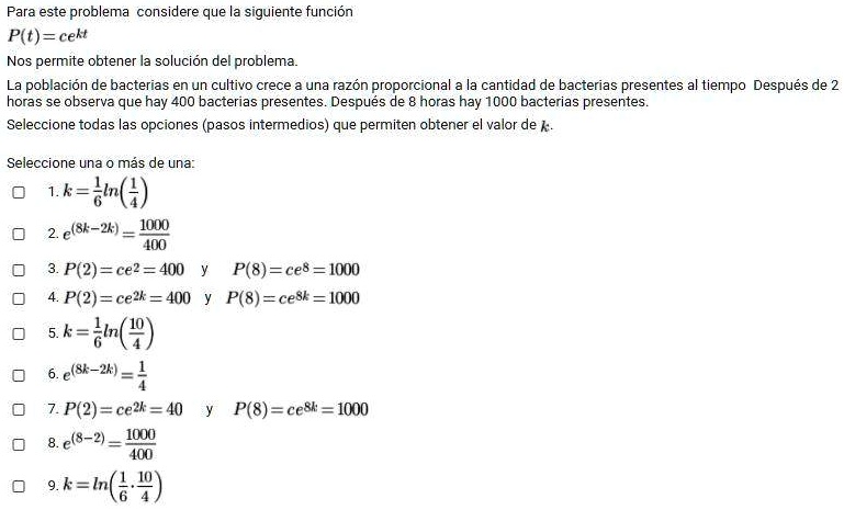 SOLVED: Para Este Problema, Considere Que La Siguiente FunciÃ³n P(t ...