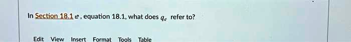 in section 181 equation 181 what does 4 refer to edit view insert format tools 71359