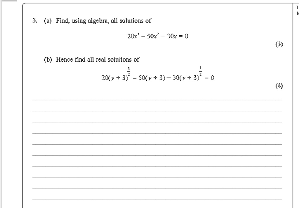 3 a find using algebra all solutions of 20x sox 30r b hence find 
