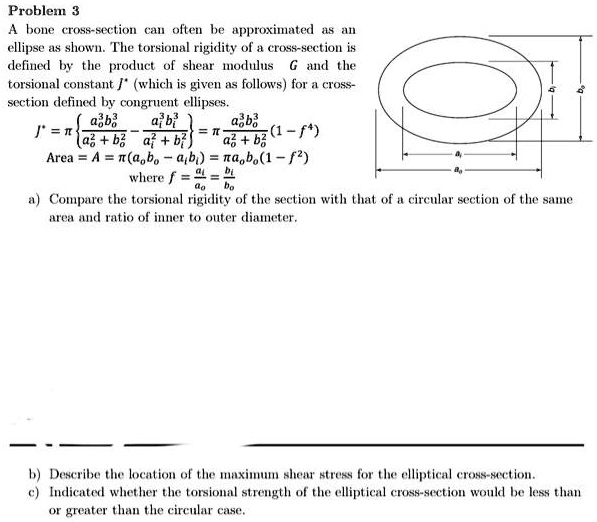 SOLVED Problem 3 Torsional Rigidity of Bone CrossSections A bone
