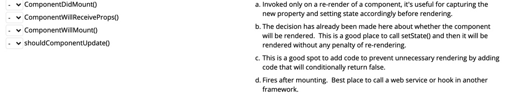 SOLVED: Match the following events with the correct description: a ...