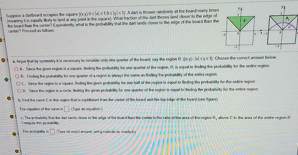 SOLVEDdartboard occupies the square {(xy) '0