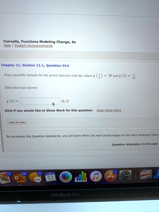 SOLVED: Connally Functions Modeling Change, Help System Announcements ...