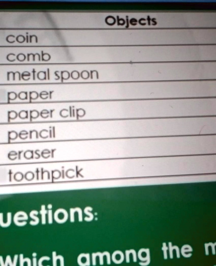 SOLVED 1. Which among the materials are good conductors of heat and electricity? What does this