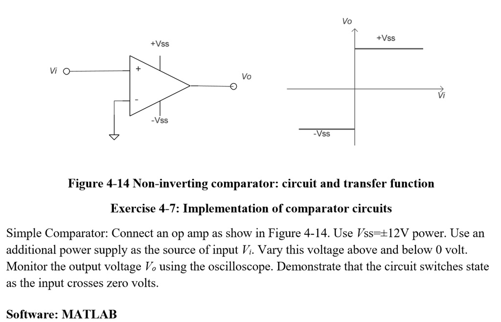 SOLVED Vo +Vss +Vss ViO Vo Vss Figure 414 Noninverting comparator