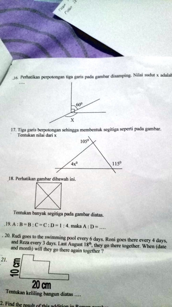 SOLVED: Bantuin Nomor 17 Dan 22...cara Mengerjakannya Perhatikan ...