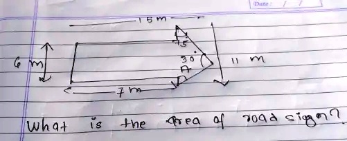 What is the area of road sign?