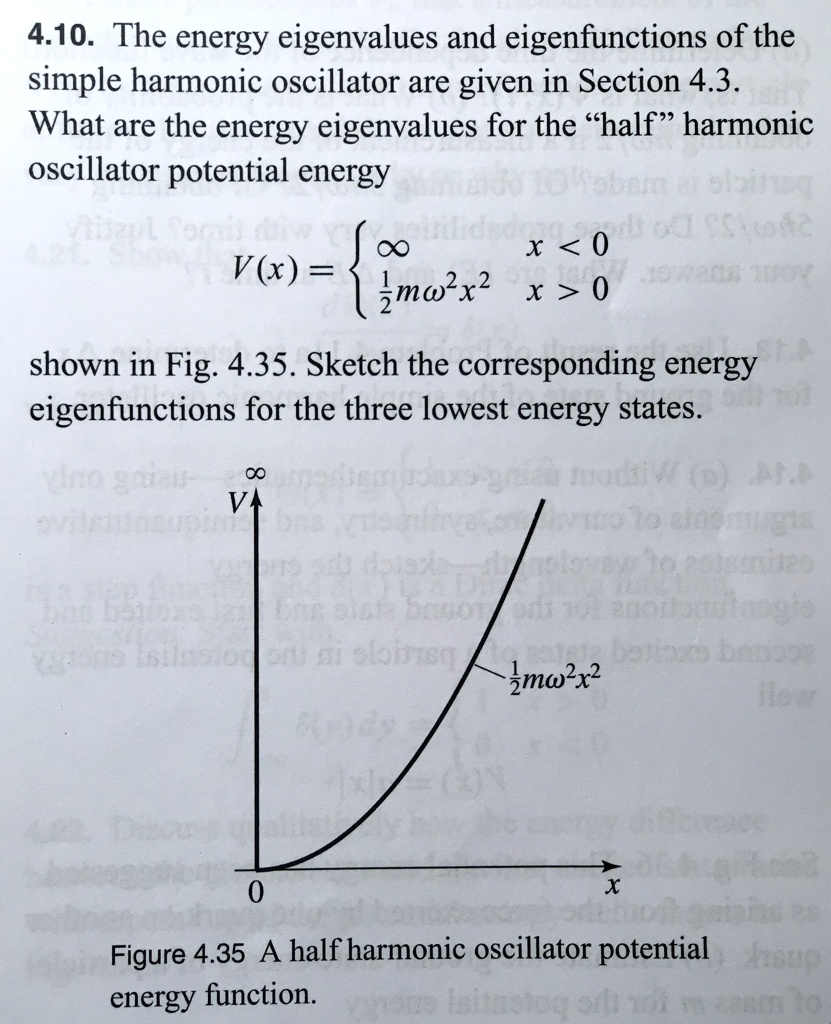 SOLVED 4.10. The energy eigenvalues and eigenfunctions of the simple