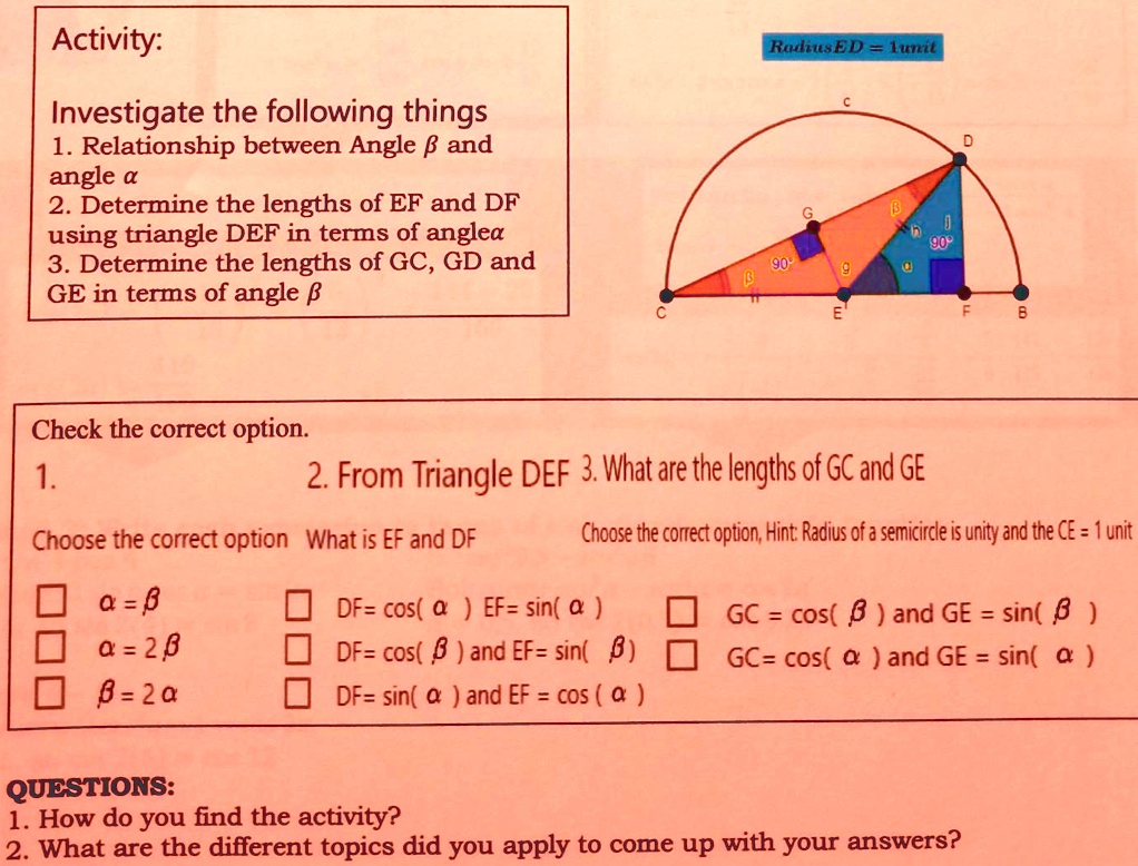 SOLVED Activity Investigate the following things 1. Relationship