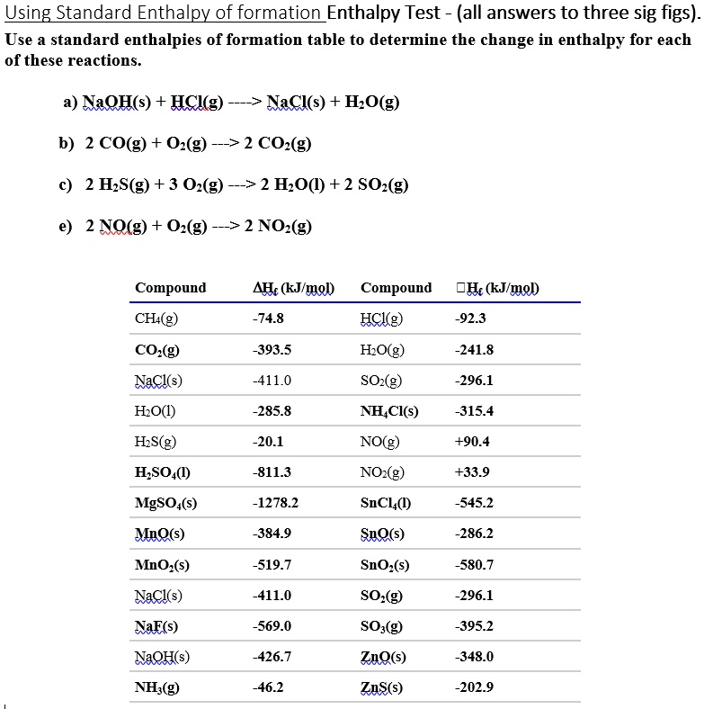 solved-using-standard-enthalpy-of-formation-enthalpy-test-all