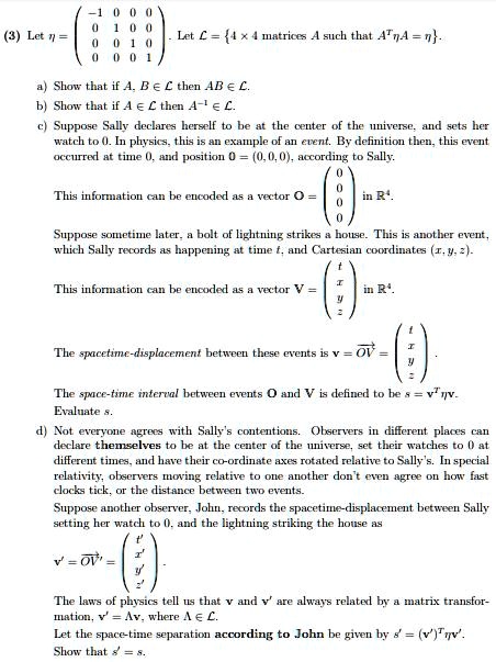 Solved 3 Let Let L I X 4 Matrice Such That Atna N Show That If A A E Then Ad A Show That Then 4 Suppose Sallv Declates Nerelf