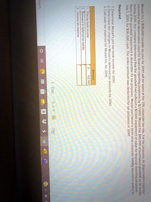 SOLVED Search The tax expense increased in deferred tax liability. The