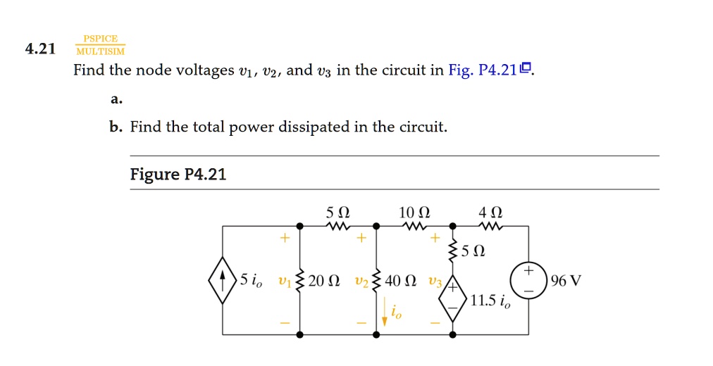 SOLVED: PSPICE MULTISIM Find The Node Voltages V1, V2, And V3 In The ...