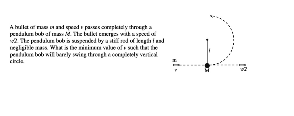 SOLVED: A bullet of mass m and speed v passes completely through a ...