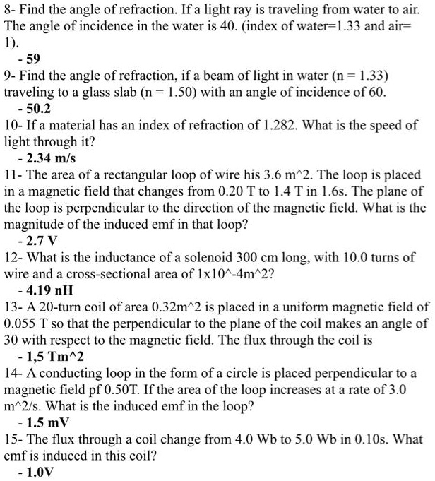 solved-8-find-the-angle-of-refraction-if-a-light-ray-is-traveling