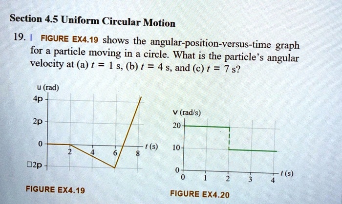 SOLVED: Section 4.5 Uniform Circular Motion 19. FIGURE EX4.19 shows the ...