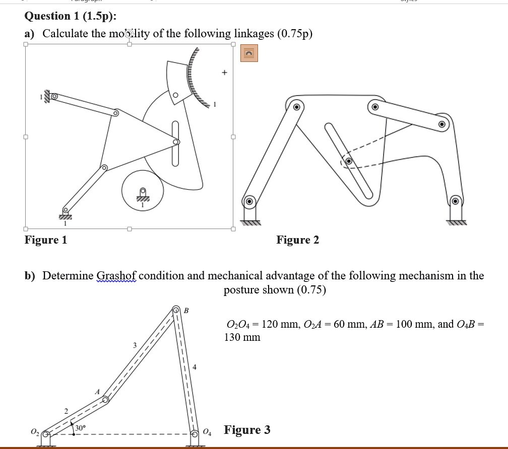 SOLVED Question 1 (1.5p) a) Calculate the mobility of the following