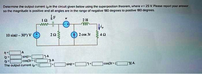 Determine the output current io in the circuit given below using the ...