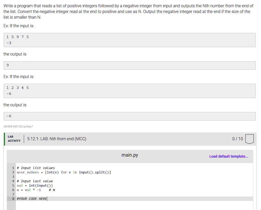 Using Python Write a program that reads a list of positive integers ...