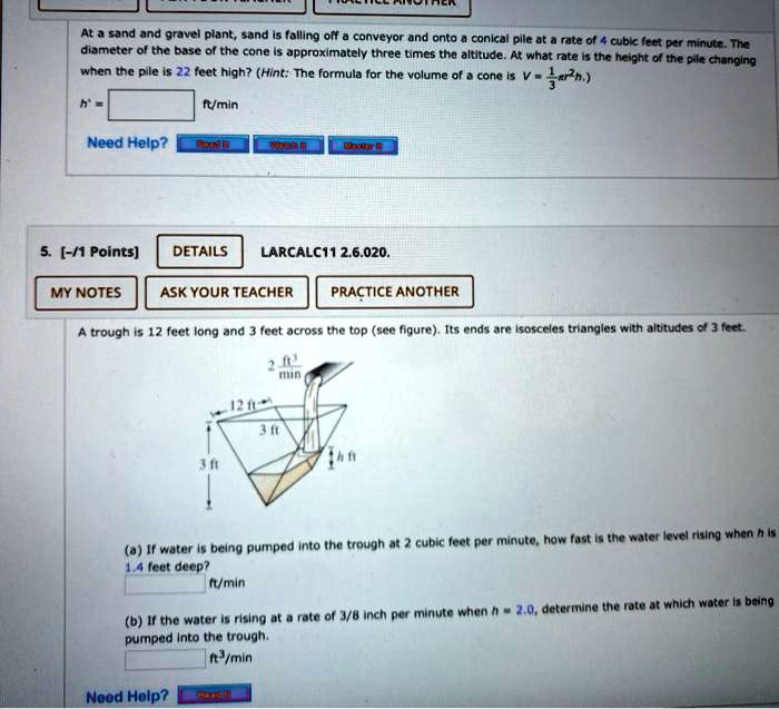 SOLVED: At a sand and gravel plant, sand is falling off a conveyor and ...