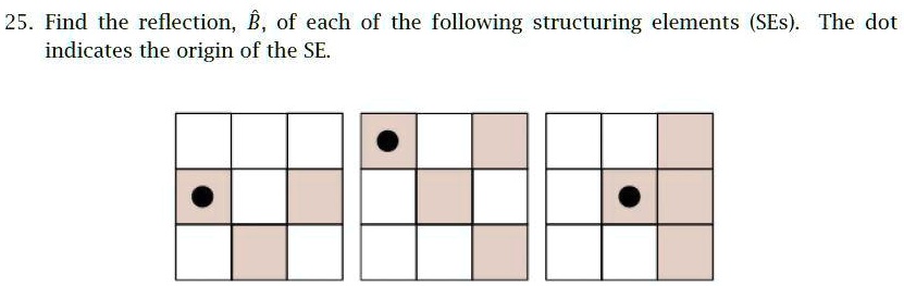 SOLVED: 25 Find The Reflection; B, Of Each Of The Following Structuring ...