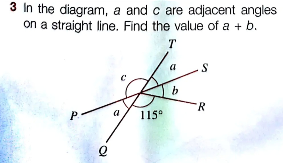 3 In The Diagram A And C Are Adjacent Angles On A Straight Line Find 3-in-the-diagram-a-and-c-are-adjacent-angles-on-a-straight-line-find