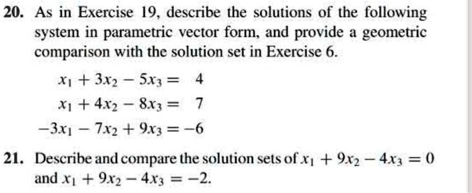 20. As in Exercise 19, describe the solutions of the following system ...