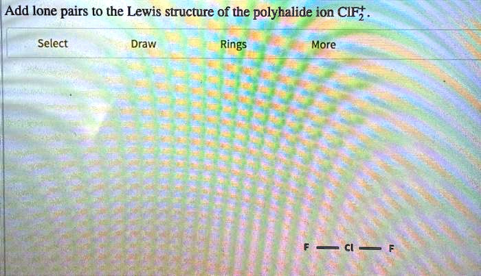 Add lone pairs t0 the lewis structure of the polyhalide ion...