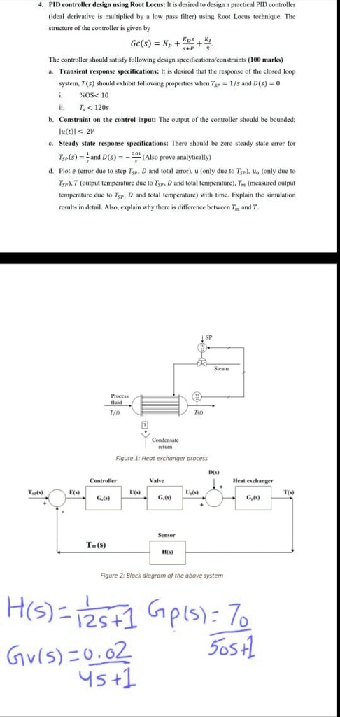 SOLVED: Course: Control Systems You can also use MATLAB. (Ideal ...