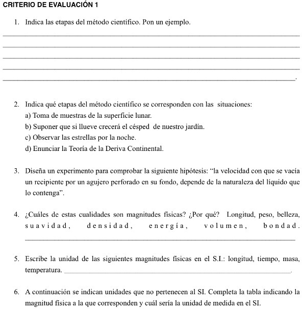indica las etapas del metodo cientifico pon un ejemplo y el 2 3 4 5 y 6 por favor criterio de evaluacion indica las etapas del metodo cientitico pon un ejemplo indica que etapas del mnetodo  95308