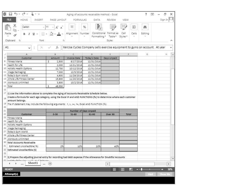 solved-aging-of-accounts-receivable-method-excel-file-home-insert