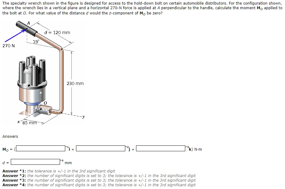 SOLVED The specialty wrench shown in the figure is designed for access