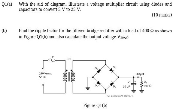 SOLVED: Q1(a) With the aid of a diagram, illustrate a voltage ...