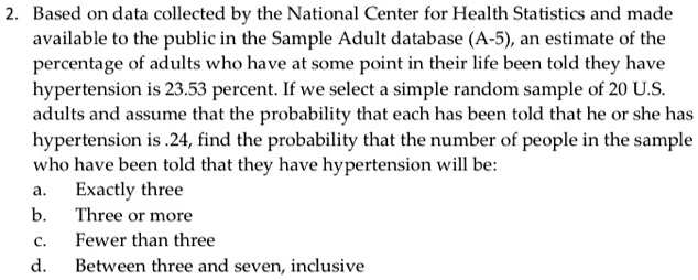 Based On Data Collected By The National Center For Health Statistics ...