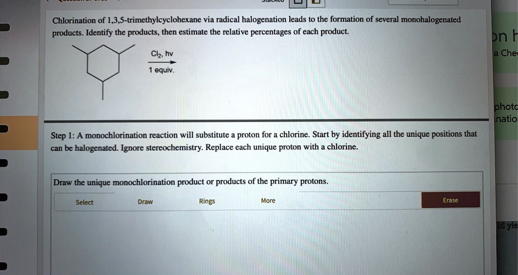 SOLVED Chlorination of 1,3,5trimethylcyclohexane via radical