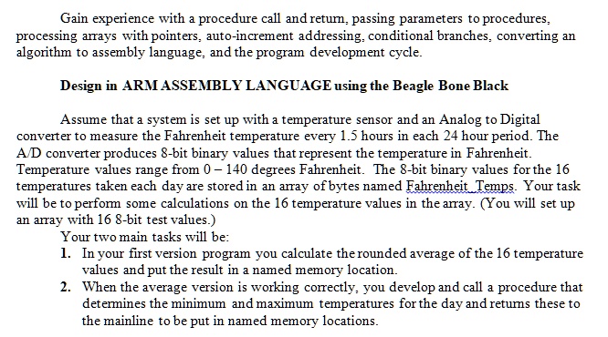 SOLVED: Gain experience with a procedure call and return, passing ...