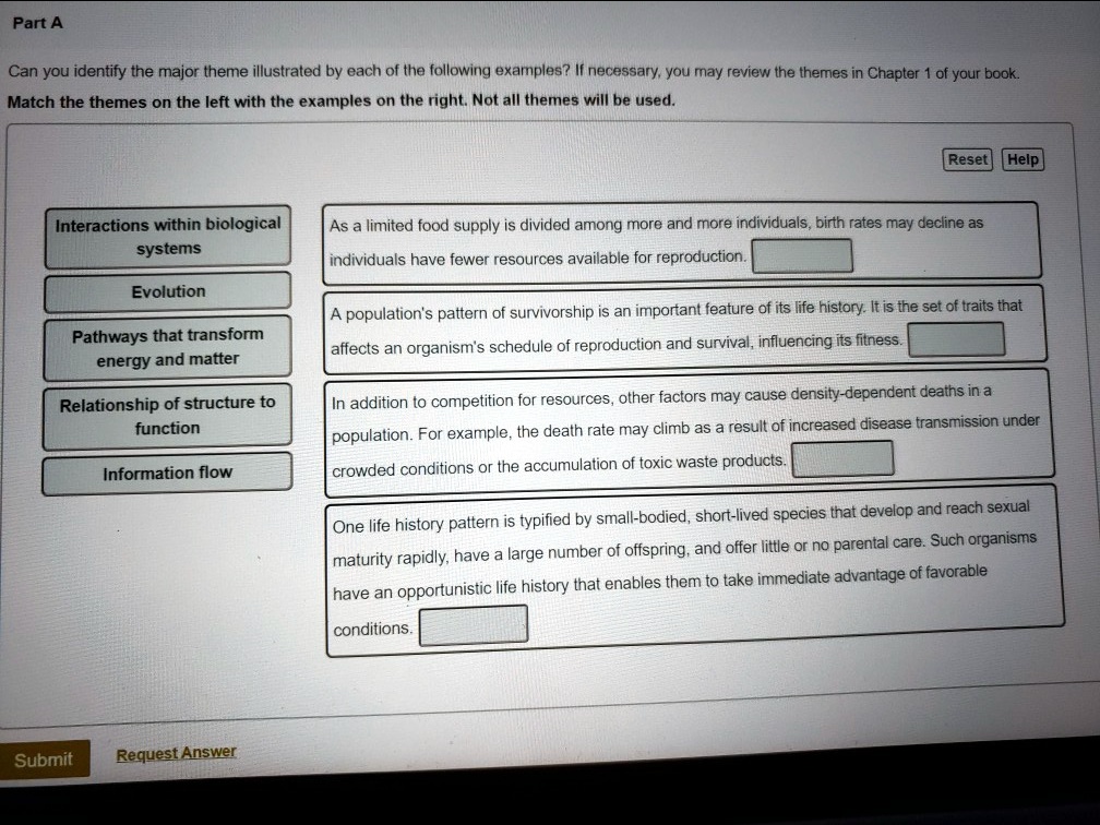 SOLVED Can you identify the major theme illustrated by each of the