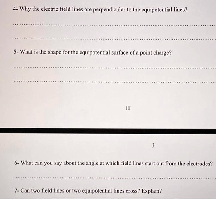 SOLVED Why the electric field lines are perpendicular to the