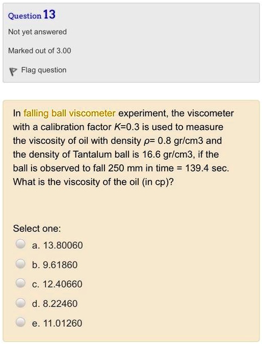 SOLVED Question 13 Not yet answered Marked out of 3.00 Flag question