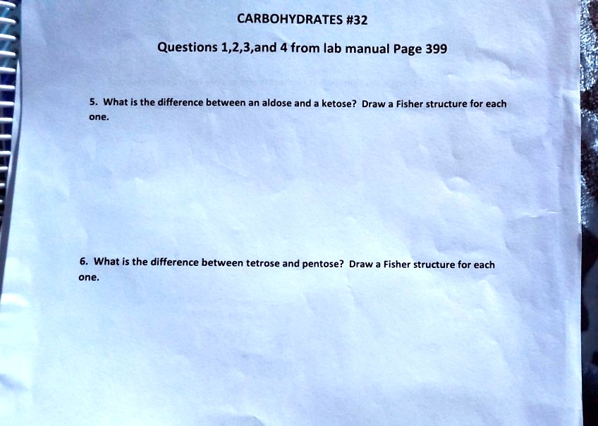 VIDEO solution: CARBOHYDRATES #32 Questions 1, 2, 3, and 4 from lab ...