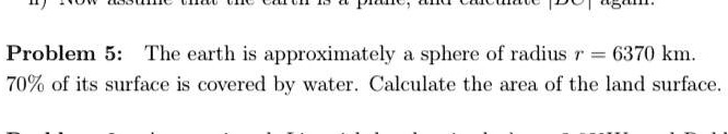 SOLVED:Problem 5: The earth is approximately a sphere of radins r ...