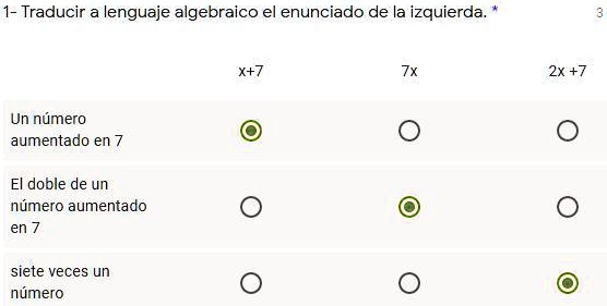 SOLVED: esta bien o no ayuda 1- Traducir a lenguaje algebraico el