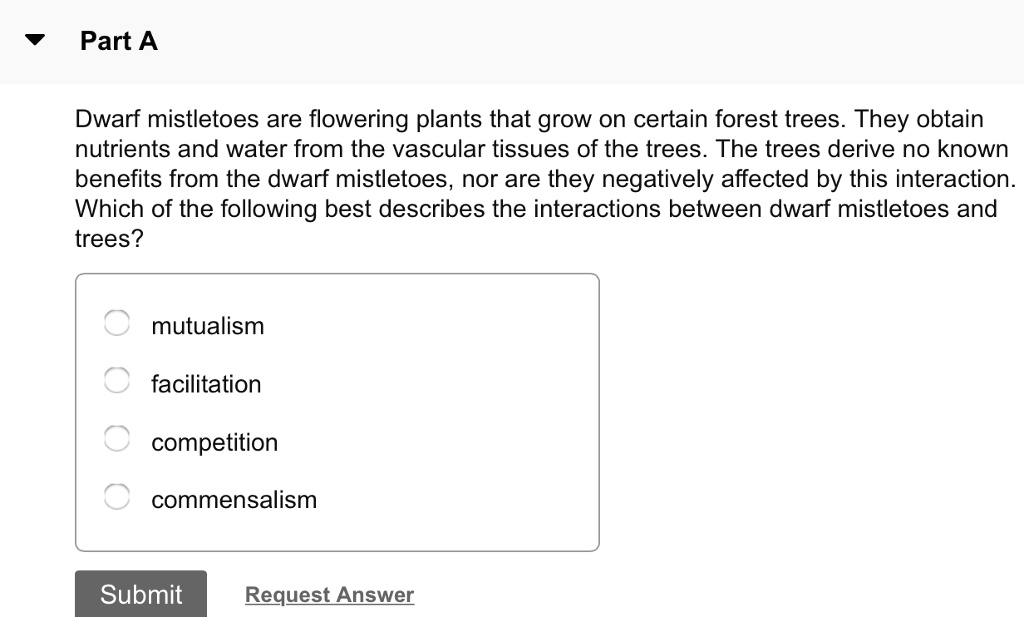 SOLVED Part A Dwarf mistletoes are flowering plants that grow on
