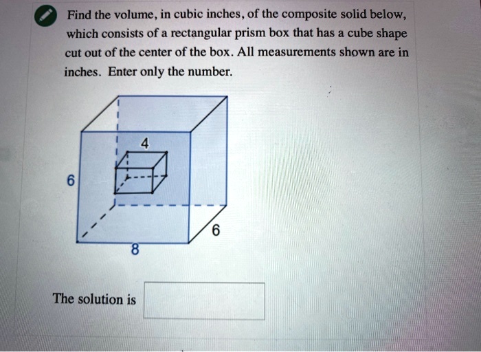 The Solid Below Is Made From Cubes Find Its Volume find the volume in cubic inches of the composite solid below which