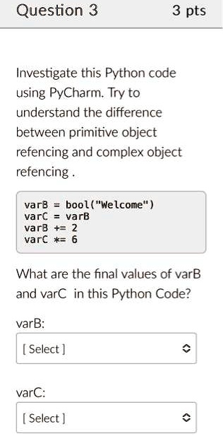 SOLVED: Investigate this Python code using PyCharm. Try to understand ...